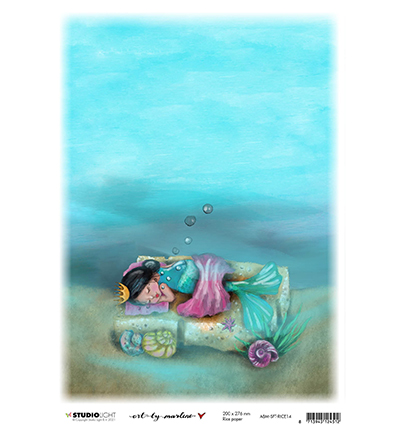 ABM-SFT-RICE14 - Art by Marlene - ABM Rice Paper Deep sleep So-Fish-Ticated nr.14
