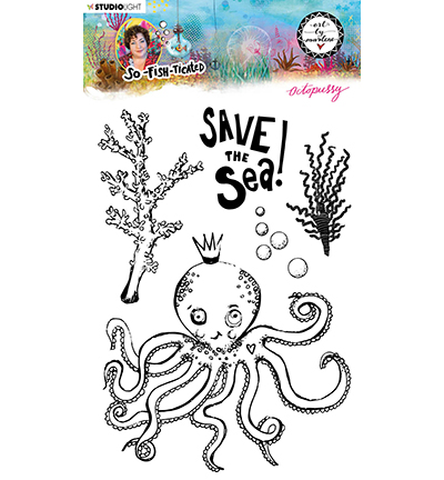 ABM-SFT-STAMP09 - Art by Marlene - ABM Clear Stamp Octopussy So-Fish-Ticated nr.9