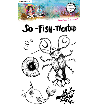 ABM-SFT-STAMP10 - Art by Marlene - ABM Clear Stamp Underwater world So-Fish-Ticated nr.10