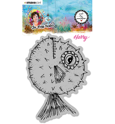 ABM-SFT-STAMP15 - Art by Marlene - ABM Cling Stamp Harry (Blowfish) So-Fish-Ticated nr.15