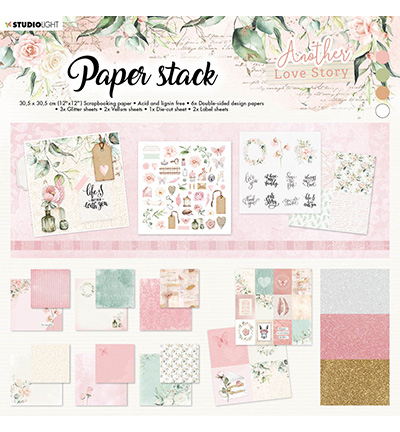 SL-ALS-MPP01 - StudioLight - SL Paper Stack Pattern Paper Another Love Story nr.1