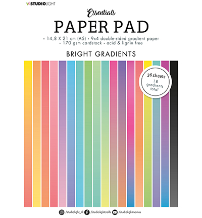 SL-ES-PP18 - StudioLight - SL Paper Pad Double sided Gradient Bright Essentials nr.18