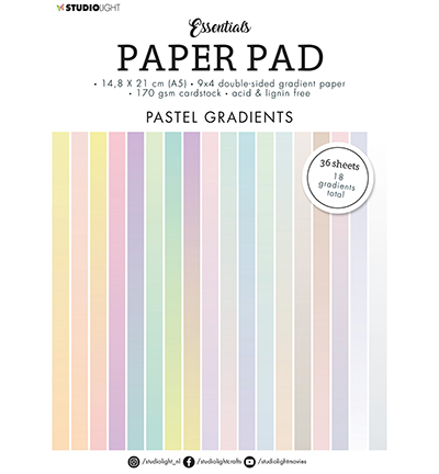 SL-ES-PP19 - StudioLight - SL Paper Pad Double sided Gradient Pastel Essentials nr.19