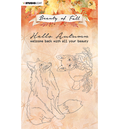 SL-BF-STAMP61 - StudioLight - SL Clear stamp Foxes Beauty of Fall nr.61