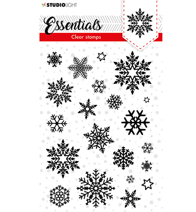 SL-ES-STAMP96 - StudioLight - SL Clear stamp Christmas Snowflakes background Essentials nr.96