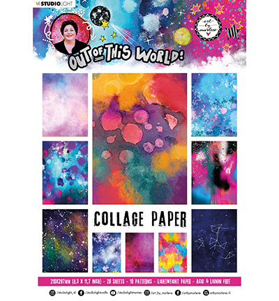 ABM-OOTW-PP14 - Art by Marlene - ABM Collage Paper Pattern Paper Out Of This World nr.14