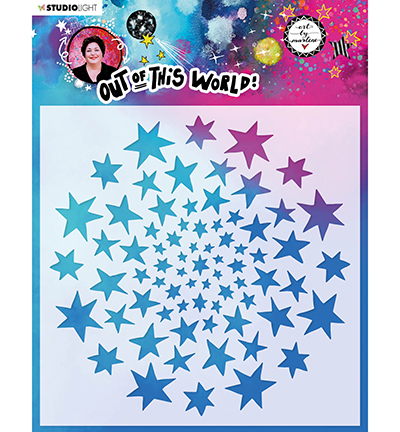 ABM-OOTW-MASK45 - Art by Marlene - ABM Mask Star cirkle round Out Of This World nr.45