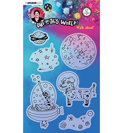 ABM-OOTW-STAMP69 - Art by Marlene - ABM Clear Stamp Walk-about Out Of This World nr.69