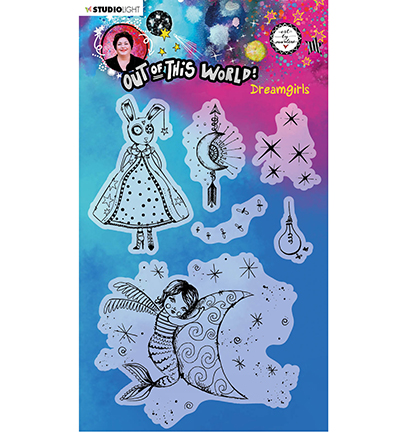 ABM-OOTW-STAMP70 - Art by Marlene - ABM Clear Stamp Dreamgirls Out Of This World nr.70