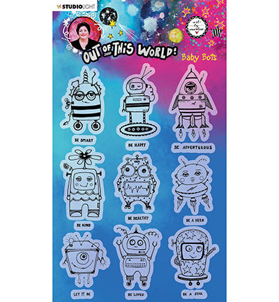 ABM-OOTW-STAMP74 - Art by Marlene - ABM Clear Stamp Baby Bots Out Of This World nr.74