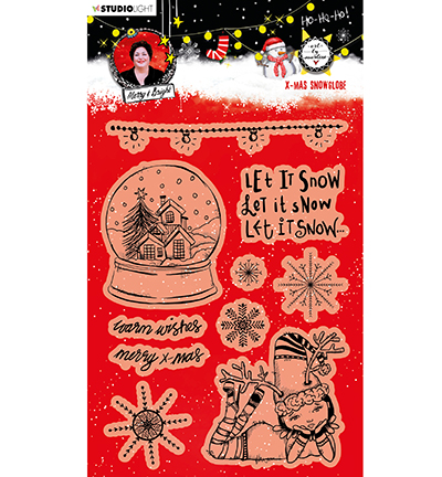 ABM-ES-STAMP83 - Art by Marlene - ABM Clear Stamp Christmas Snow Globe Essentials nr.83