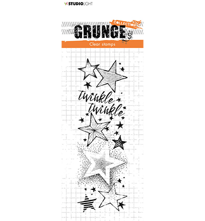 SL-GR-STAMP98 - StudioLight - SL Clear Stamp Twinkle Twinkle Stars Grunge nr.98