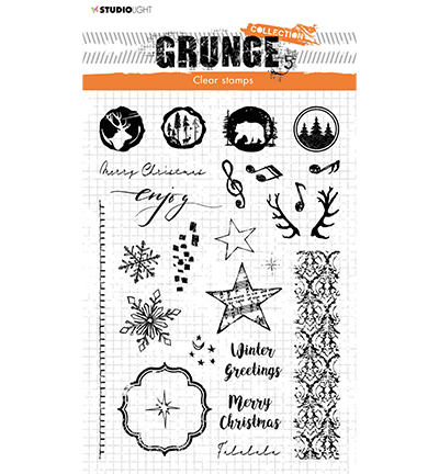 SL-GR-STAMP106 - StudioLight - SL Clear Stamp Winter/ Christmas extras Grunge nr.106