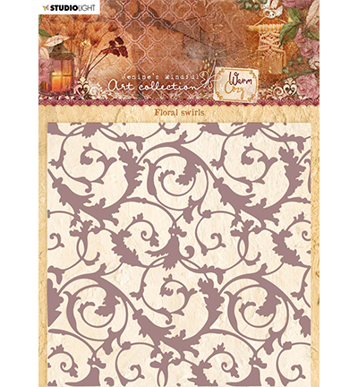 JMA-WAC-EMB07 - Jenines - JMA Embossing Folder Floral swirls Warm & Cozy nr.07