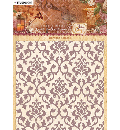 JMA-WAC-EMB08 - Jenines - JMA Embossing Folder Baroque damask Warm & Cozy nr.08