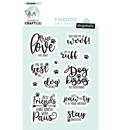 CCL-FR-STAMP166 - CraftLab - What the Woof Text lines Friendz nr.166