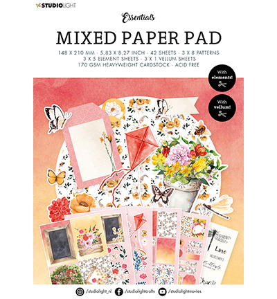 SL-ES-MPP16 - StudioLight - Mixed Paper Pad Pattern paper Essentials nr.16