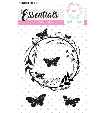 SL-ES-STAMP232 - StudioLight - Silhouette butterfly wreath Essentials nr.232