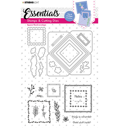 SL-ES-SCD16 - StudioLight - Square floral envelope Essentials nr.16