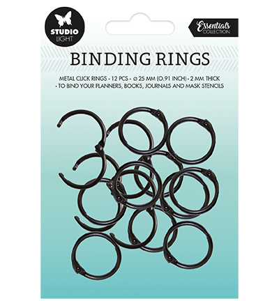 SL-ES-RING01 - StudioLight - Binding click rings Black Essentials nr.01