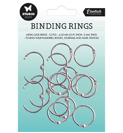 SL-ES-RING03 - StudioLight - Binding click rings Silver Essentials nr.03