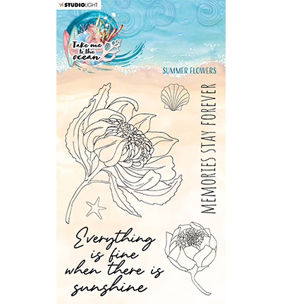 SL-TO-STAMP219 - StudioLight - Summer flowers Take me to the Ocean nr.219