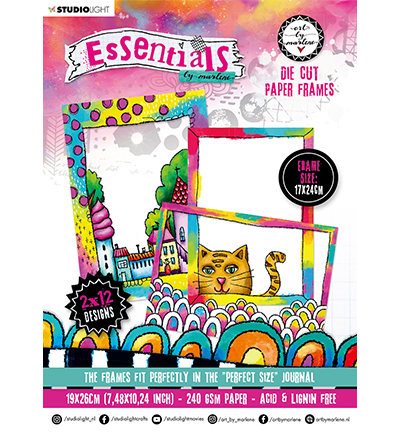 ABM-ES-DCB23 - Art by Marlene - Paper Frames fit to journal perfect size Essentials nr.23
