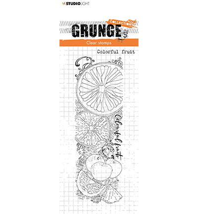 SL-GR-STAMP223 - StudioLight - Colourful fruit Grunge Collection nr.223