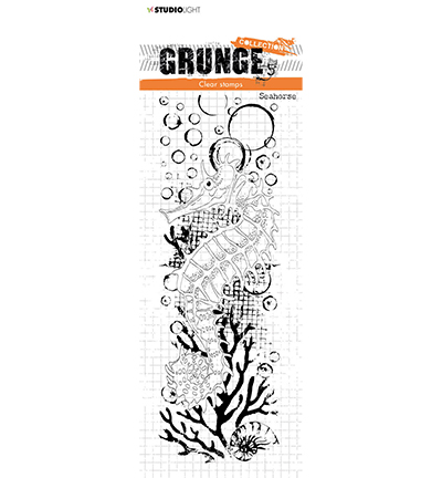 SL-GR-STAMP224 - StudioLight - Seahorse Grunge Collection nr.224