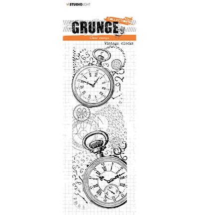 SL-GR-STAMP227 - StudioLight - Vintage clocks Grunge Collection nr.227