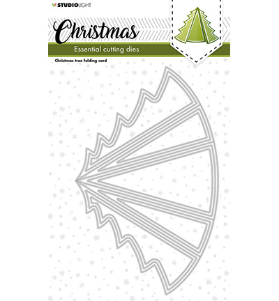 SL-ES-CD254 - StudioLight - Christmas tree folding card Essentials nr.254