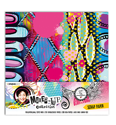 ABM-MUC-PS14 - Art by Marlene - Background Scrap paper Mixed-Up Collection nr.14