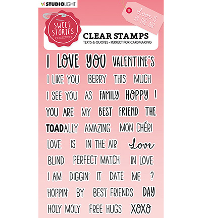 SL-SS-STAMP329 - StudioLight - Quotes small Love is in the air Sweet Stories nr.329