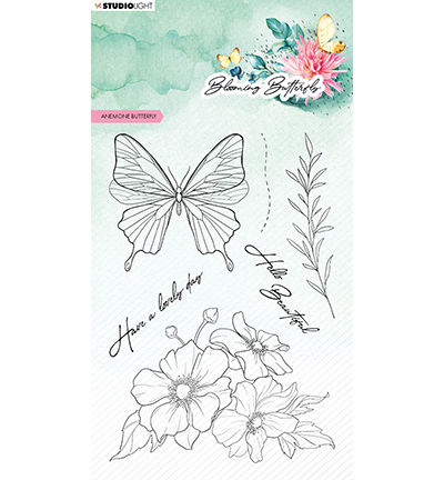SL-BB-STAMP359 - StudioLight - Anemone butterfly Blooming Butterfly nr.359