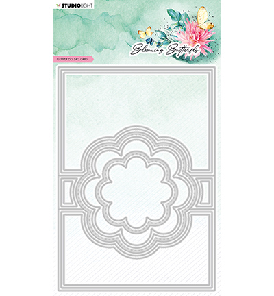 SL-BB-CD489 - StudioLight - Flower zigzag card Blooming Butterfly nr.489
