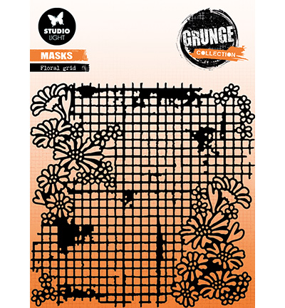 SL-GR-MASK179 - StudioLight - Floral grid Grunge collection nr.179