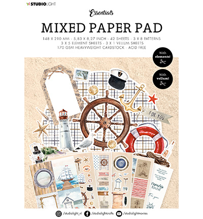 SL-ES-MPP23 - StudioLight - Mixed Paper Pad Vintage Summer Essentials nr.23