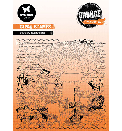 SL-GR-STAMP453 - StudioLight - Forrest Mushrooms Grunge collection nr.453