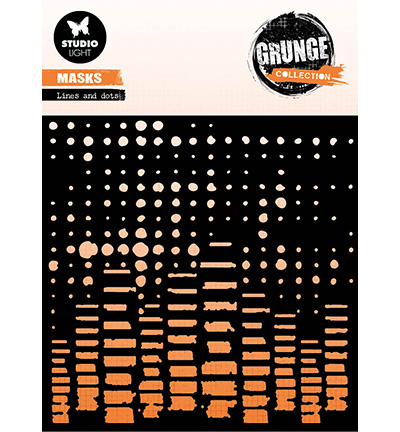SL-GR-MASK206 - StudioLight - Lines and dots Grunge collection nr.206