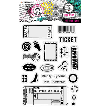 ABM-SI-STAMP471 - Art by Marlene - One-way ticket Signature Collection nr.471