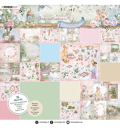 JMA-RM-PP97 - Jenines - Paper pad Small Designs & Elements Romantic Moments nr.97