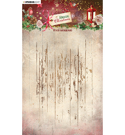 SL-MC-STAMP502 - StudioLight - Wood background Magical Christmas nr.502
