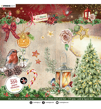 SL-MC-DCB55 - StudioLight - Die Cut Block Paper elements Magical Christmas nr.55