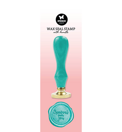 SL-ES-WAX11 - StudioLight - Wax Stamp with handle Turquoise Speciaal voor jou Essentials Tools nr.11