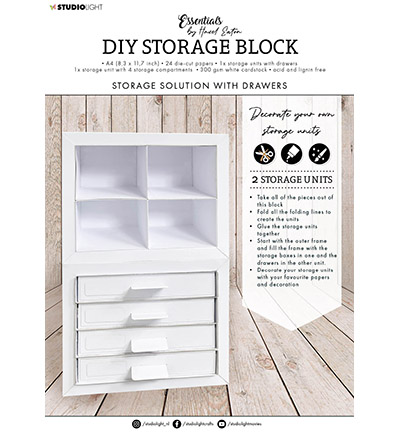 HE-ES-DCB58 - Hazel Eaton - DIY Storage block Drawer units Essentials nr.58