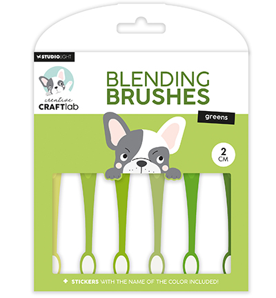 CCL-ES-BBRU11 - CraftLab - Blending brushes 2cm soft brush greens Essentials nr.11