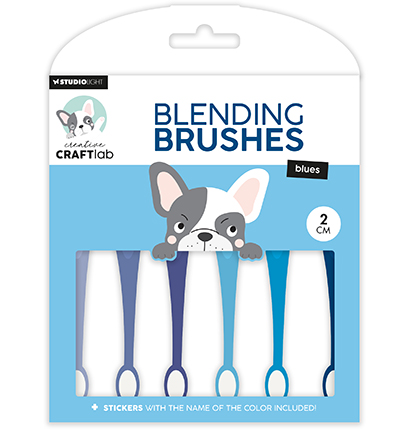 CCL-ES-BBRU12 - CraftLab - Blending brushes 2cm soft brush blues Essentials nr.12