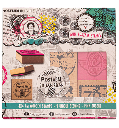ABM-SI-STAMP595 - Art by Marlene - Wooden Stamp Set Rubber stamps Signature Collection nr.595