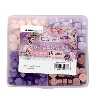  -  - Wax Beads 4 colors Purple Victorian Dreams nr.14