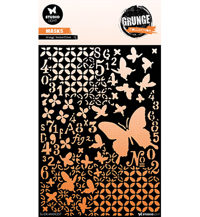 SL-GR-MASK257 - StudioLight - Butterflies Grunge Collection nr.257